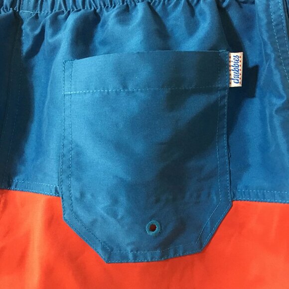 CHUBBIES RED BLUE PATRIOTIC COLOR BLOCK SWIM TRUNKS MENS MEDIUM - Picture 4 of 6